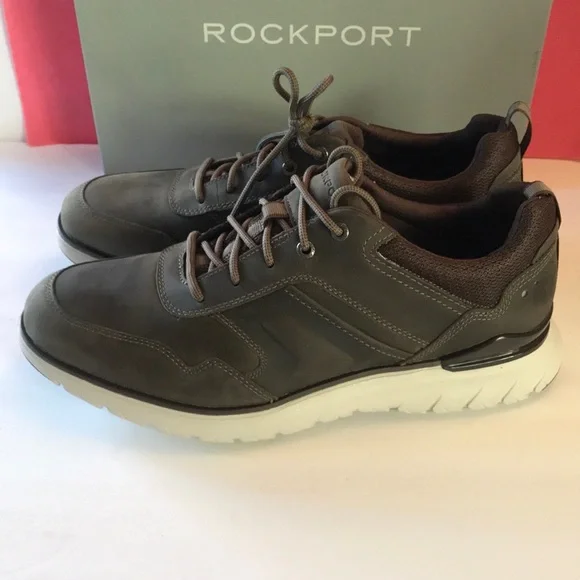 Rockport Mens PulseTech Sport Ubal Sneakers  Size 9.5 Wide Olive & Brown - Picture 11 of 15